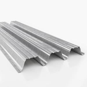 steeldeck 135mm geperforeerd gegalvaniseerd interieurcoating wit