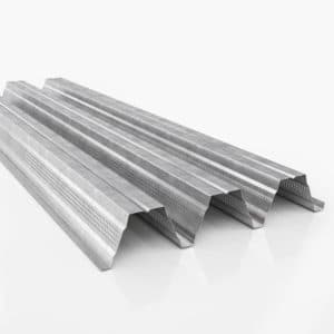 steeldeck 153mm geperforeerd gegalvaniseerd interieurcoating wit