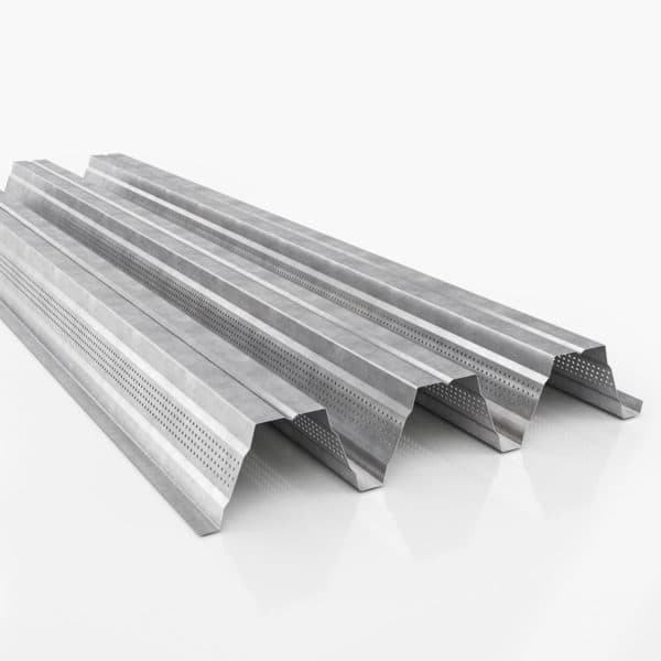 steeldeck 153mm geperforeerd gegalvaniseerd interieurcoating wit